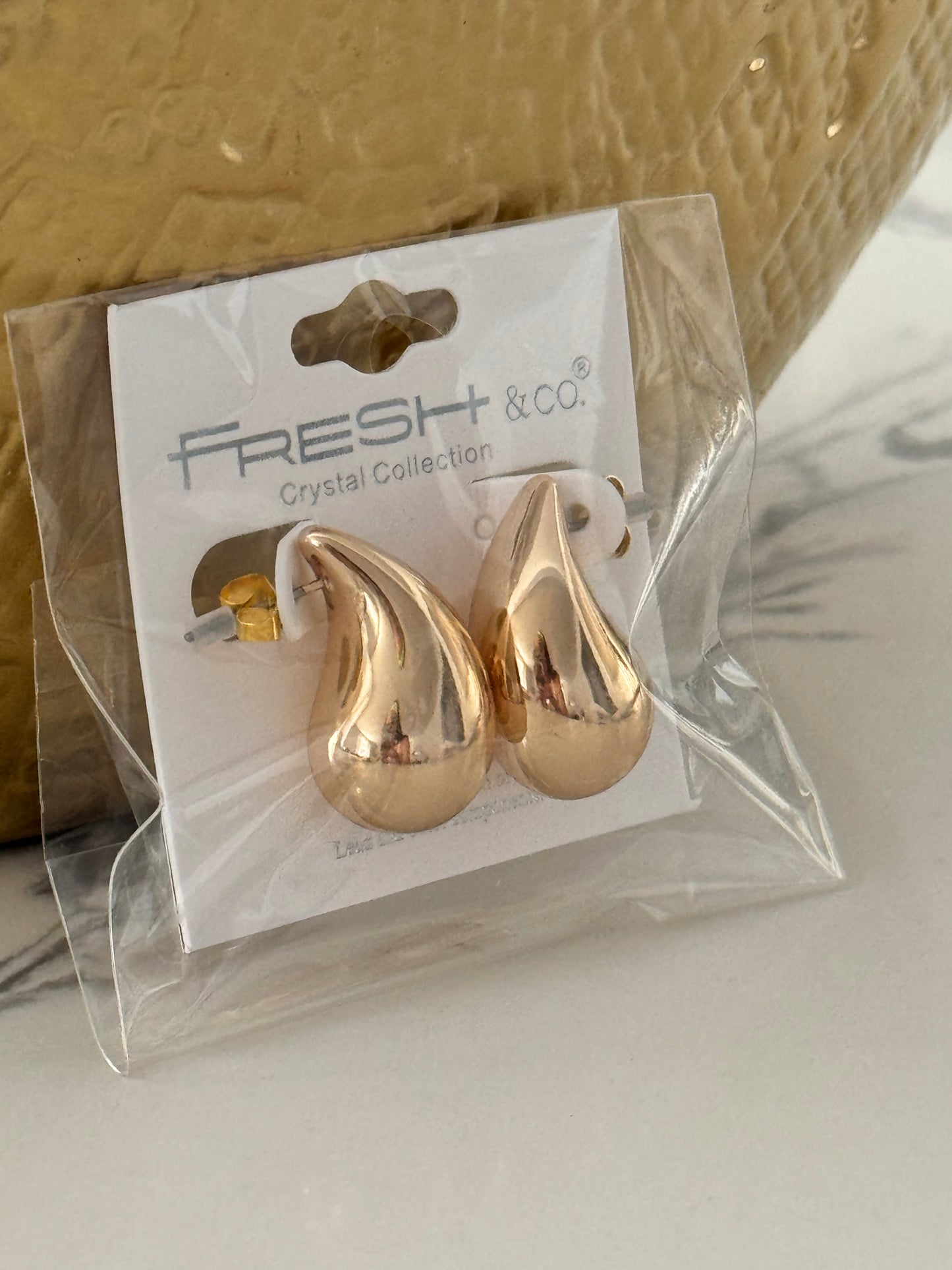 Gold Teardrop Earring