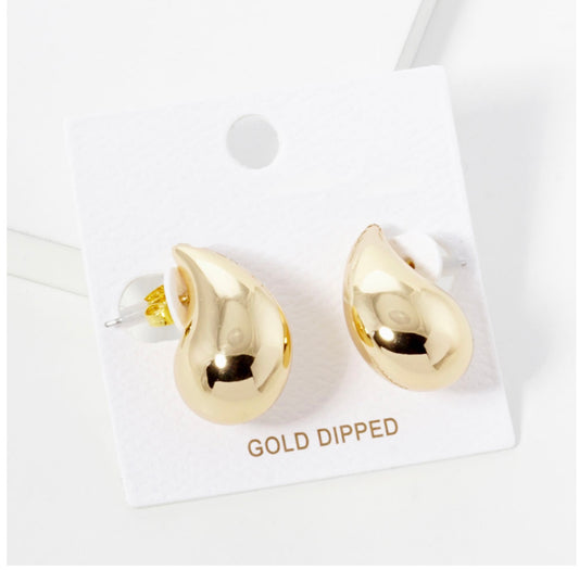 Gold Teardrop Earring